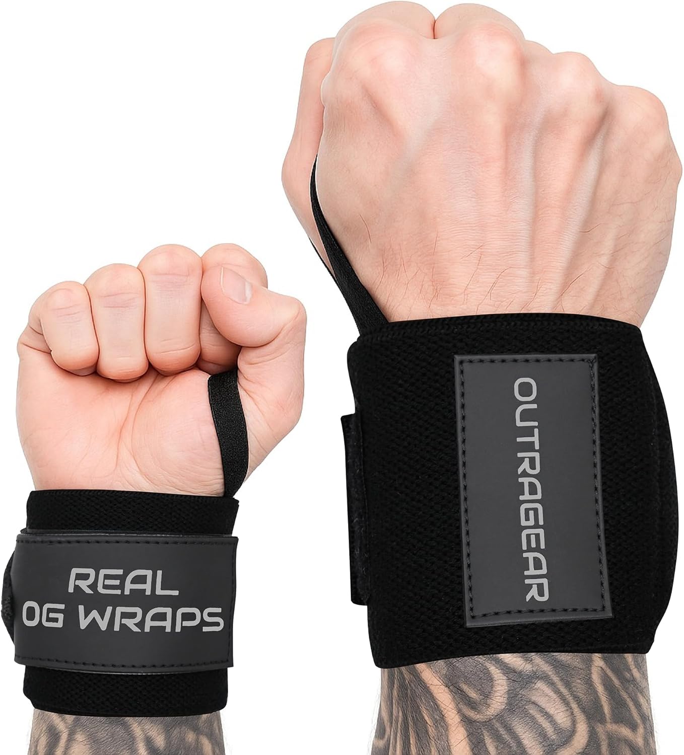 Victory Black Wrist Wraps- Powerlifting Gym Support Gear
